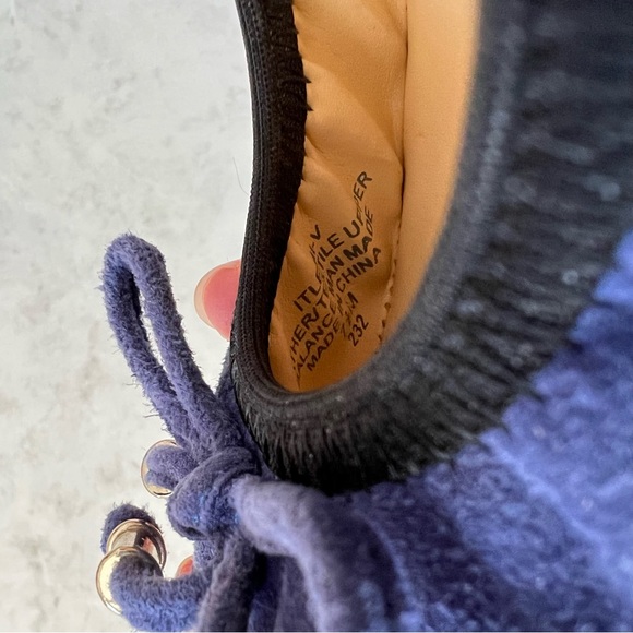 Ivanka Trump Purple Leather Ballet Bow Flats 7.5M - Picture 14 of 14